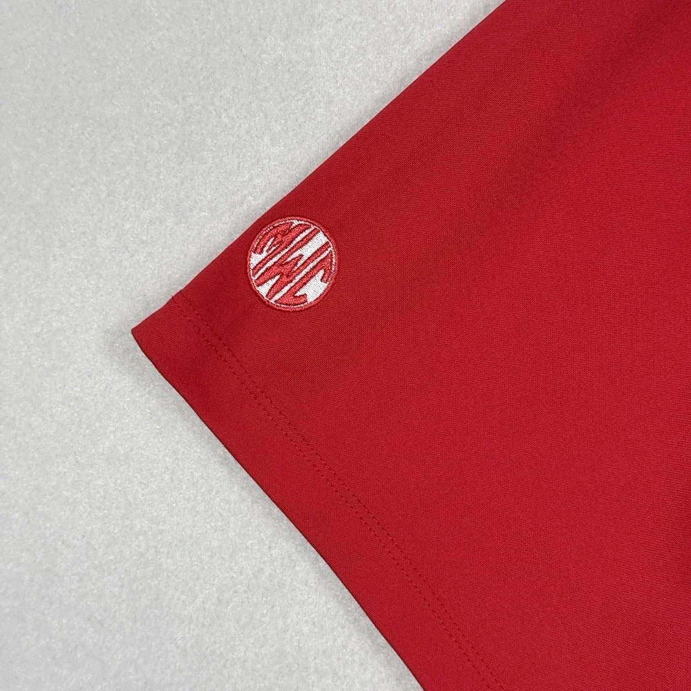 Nike Polo Shirt Mens XXL 2XL Red Jim Beam Whiskey Logo Golf Performance Logo